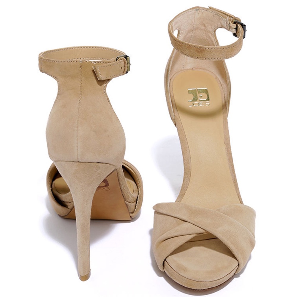JOE’S JEANS Vaughn Latte Suede Leather Heels